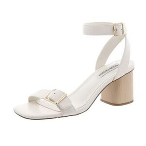 Steve Madden Mindi Womens Leather
Ankle Strap Slingback Sandals In White size 11